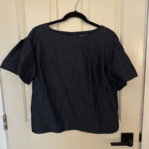 Casual Navy Blue Women's Top